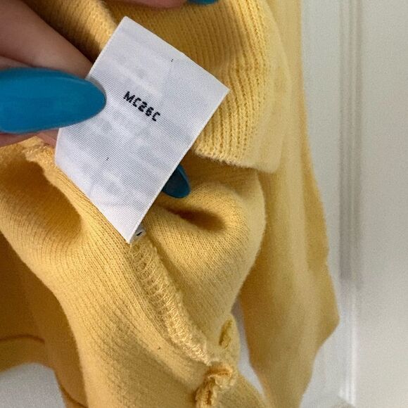 Polo Ralph Lauren 1/4 Zip Sweater Butter Yellow Cotton Medium Classic Preppy - Picture 4 of 6